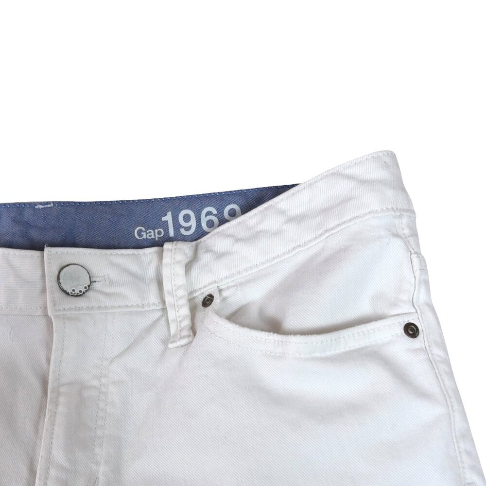 Gap 1969 White Bootcut Flare Jeans 30 Long Y2K Casual - Picture 3 of 10